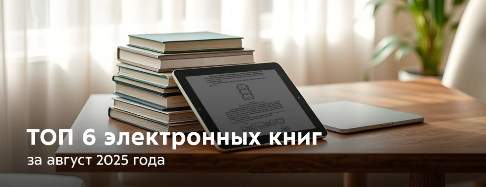 Баннер: Пред­став­ляем вашему вни­ма­нию спи­сок элек­трон­ных книг, кото­рые были вос­тре­бо­ваны у наших поль­зо­ва­те­лей в августе 2025 года.